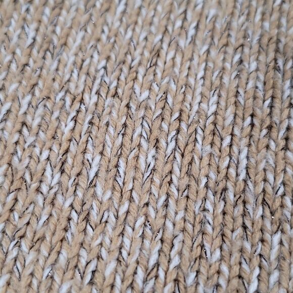 🔹️Sag Harbor Tan Buttoned Cowl Neck Sweater Medium - Picture 7 of 9